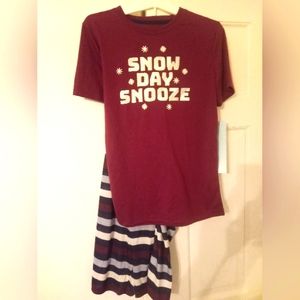 Cat and Jack Snow Day Snooze shirt and shorts combo Brand New w/tags